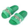 thumbnail image 5 of EastVita Womens Furry Slippers Open Toe House Casual Flat Slides Sandals Indoor Outdoor, 5 of 10