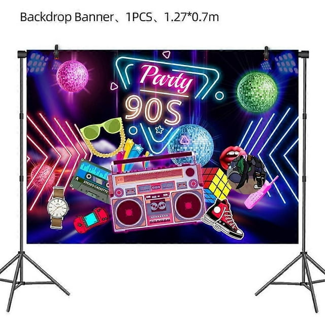 90's Theme Party Photography Backdrop Party Decorations Hip Hop Graffiti Photography Background Wall Table Birthday Party Decoration Supplies
