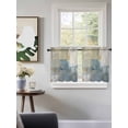 thumbnail image 3 of Blue Grey Beige Tier Curtains 36 Inch Length,Sheer Curtains for Bedroom Living Room Window Abstract Modern Art Oil Painting Rod Pocket Drapes Kitchen Curtains Small Half Window 27.5"x36" 2 Panels, 3 of 6