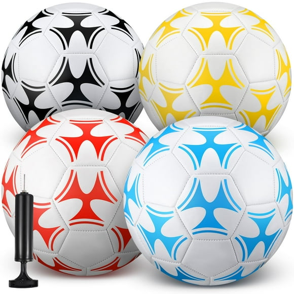 Balón de Fútbol Tradicional Operation Christmas con Bomba Tamaño 5 Paquete de 4