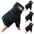thumbnail image 4 of Guantes de medio dedo para entrenamiento físico, antideslizantes, para gimnasio, levantamiento de pesas, culturismo, ciclismo al aire libre, L, 4 of 5