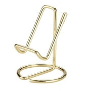 Business Card Holder for Desk, Metal Business Card Display Holder Stand, Office Desktop Name Card Holder (Gold)