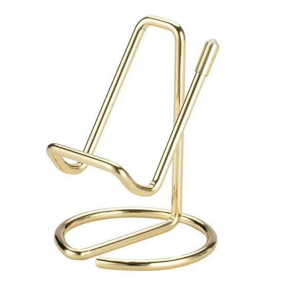 Business Card Holder for Desk, Metal Business Card Display Holder Stand, Office Desktop Name Card Holder (Gold)