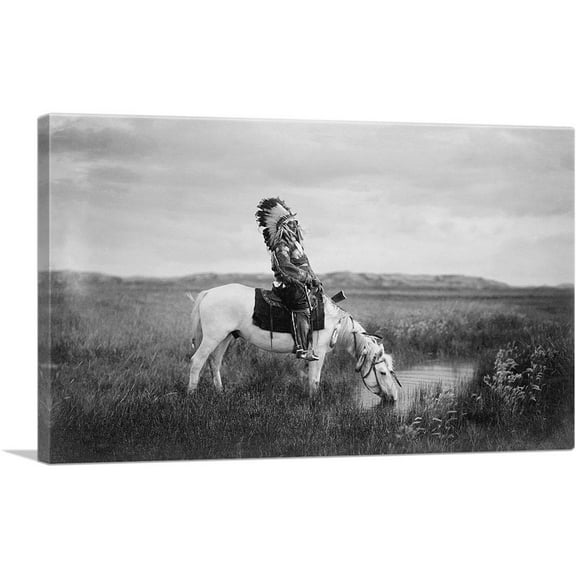 ARTCANVAS An Oasis In The Badlands 1905 Canvas Art Print by Edward S. Curtis - Size: 26" x 18" (0.75" Deep)