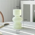 thumbnail image 3 of Glass Hydroponic Flower Vase, 7 Inches Colored Glass Bubble Vase for Flower, Three-Layer Glass Funky Vase(Milky Green), 3 of 5