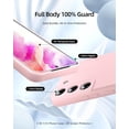thumbnail image 2 of [3 in 1 for Samsung Galaxy S21 FE 5G Case, with Screen Protector, [Upgraded Enhanced Camera Protection][Microfiber Lining] Shockproof Liquid Silicone Phone Case. (Pink), 2 of 12