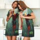 thumbnail image 4 of Easygdp Flying Parrots In Jungle Camisón de manga corta para mujer, informal, estampado, 4 of 6