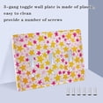 thumbnail image 3 of Yayeee Toggle Light Switch Wall Plate 2-Gang 4.56"x4.48" Decorative Outlet Cover, Light Pink Stars, 3 of 7