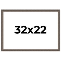 32x22 Frame Silver Real Wood Picture Frame Width 1.25 Inches | Interior Frame Depth 0.5 Inches |