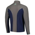 thumbnail image 3 of Men's Colosseum Navy/Charcoal Notre Dame Fighting Irish Two Yutes Raglan Quarter-Zip Windshirt, 3 of 3