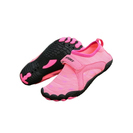 

SIMANLAN Water Shoes for Men Women Quick-Dry Aqua Sock Barefoot for Beach Swim River Pool Lake Hiking Kayaking Surfing Dark Rose Red 2.5Y
