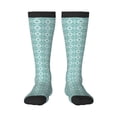 thumbnail image 2 of Picia Women Crew Soft Moisture-wicking Socks Blue Print Pattern Design Cotton Socks, One Size fit All, 2 of 9