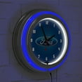 Ford Chrome Double Rung Neon Clock Ford Oval