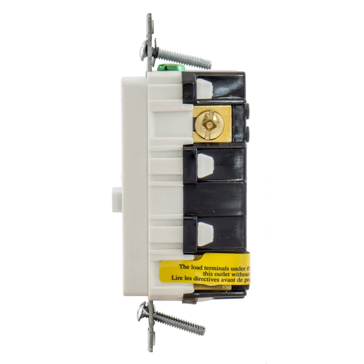 Hubbell Wiring Device-Kellems GFCI Receptacle, 15A, 125VAC, 5-15R, White GFR15W