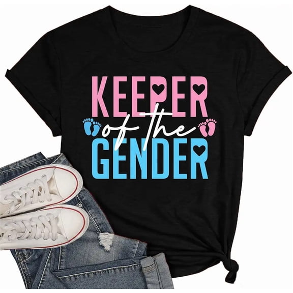 Keeper of The Gender Pregnancy Announcement Women Short Sleeve Graphic Tee