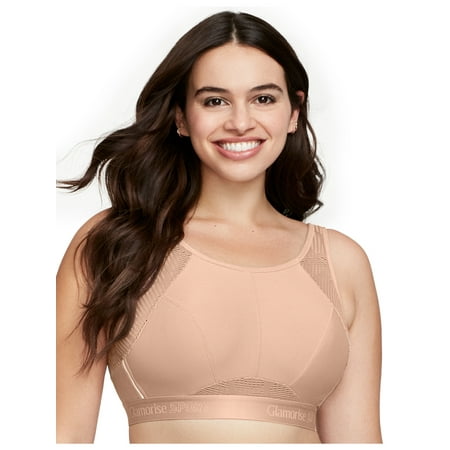 

Glamorise Full Figure Plus Size No-Sweat Mesh Sports Bra Wirefree #1068