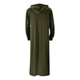 thumbnail image 3 of xiaxaixu Men Hooded Robe, Long Sleeve Zipper Closure Contrast Color Long Hoodie Fall Clothes, 3 of 5