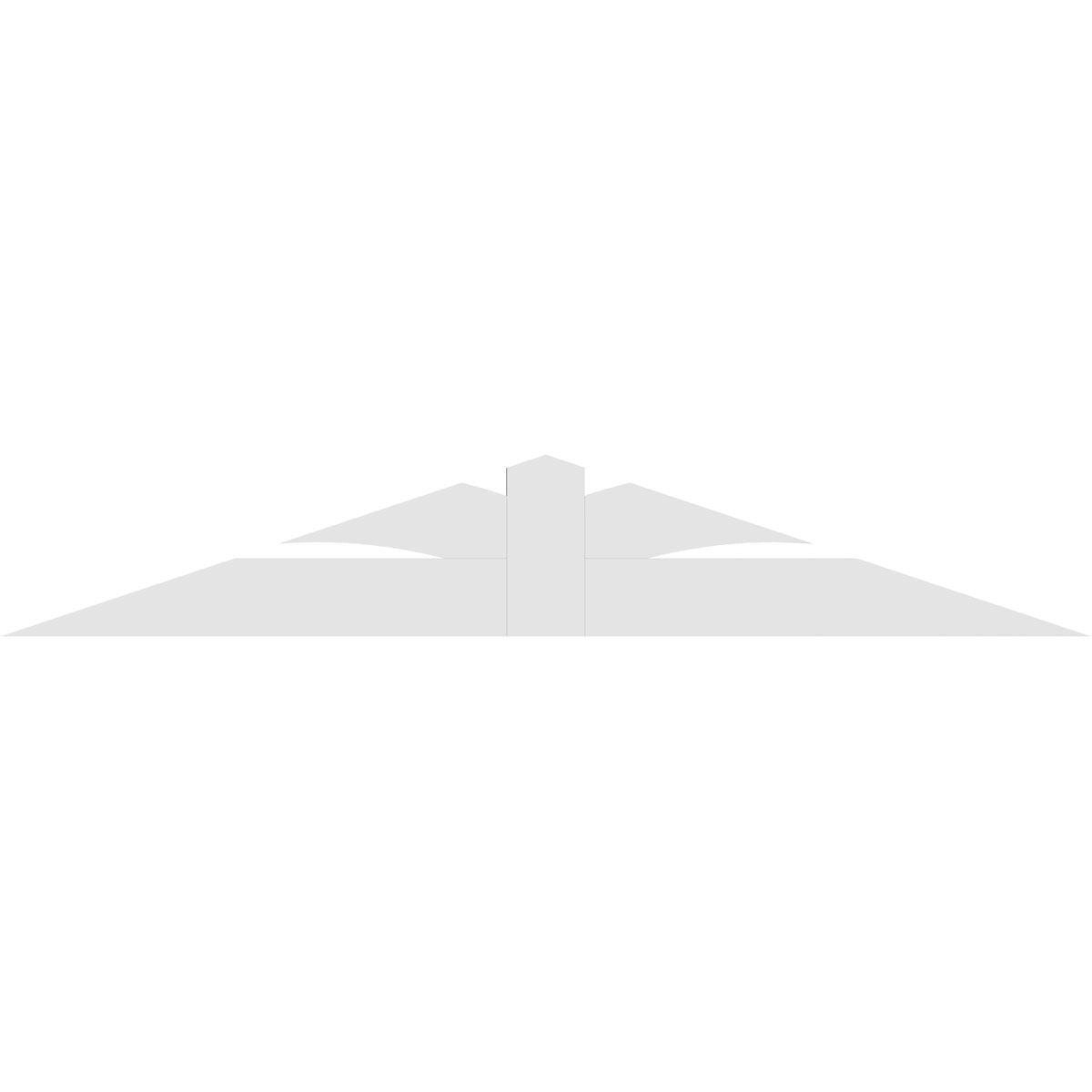 84"W x 14"H x 2"D x 6"F, 4/12 Pitch, Richland Architectural Grade PVC Gable Bracket