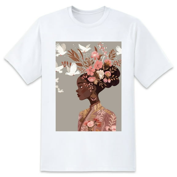 Basic Oversize Tees For WomenAfrican Girls Loose Boyfriend Shirts Casual Blouse round neck