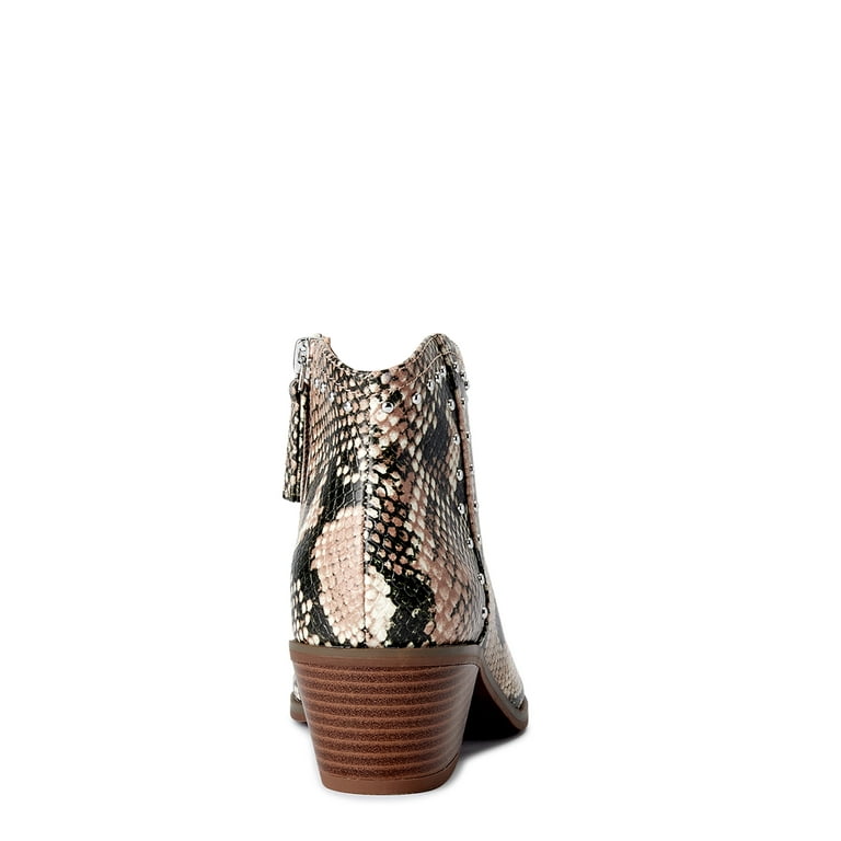 Snakeskin booties walmart sale