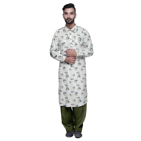 

Atasi Punjabi Kurta Pajama For Men Casual Printed Mens Kurta Pajama Set