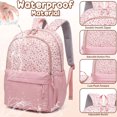 thumbnail image 4 of Adult Leopard Print 3-Piece Backpack Set Large Capacity Lightweight Daypack, 4 of 5