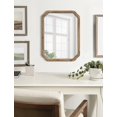 thumbnail image 2 of Kate and Laurel Marston Farmhouse Rectangle Wall Mirror, 18 x 24, Rustic Brown, Decorative Rustic Mirror for Wall, 2 of 2