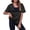Black, variant on Womens Sexy Deep V Neck T-Shirts Summer Short Sleeve Tops Casual Loose Plus Size Fit Basic Tees Summer Womens Tops Army Green L