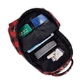 thumbnail image 5 of Disketp Red Buffalo Plaid Mochila Estampada para Hombre y Mujer – Mochila Ligera Clásica con Múltiples Bolsillos para Universidad, Trabajo y Viajes-One Size, 5 of 5
