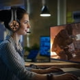 thumbnail image 2 of Auriculares para juegos profesionales para auriculares con cancelación de ruido con micrófono, con luces LED y canales estéreo, para PS4, PS5, PC, Xbox One, Switch, para niños y adultos Ormromra CZDZ-HQ111-1, 2 of 6