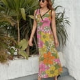 thumbnail image 6 of Retro 70s Hippie Flower Sleeveless Dress Summer Women Clothes Dress for Pregnant Women Dresses, 6 of 9