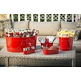 thumbnail image 2 of Tablecraft Oval Beverage Tub with Handles, Red, 19.25 x 14.25 x 9.25", 2 of 2