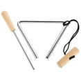 thumbnail image 1 of Instrument de Percussion Triangulaire en Fer 5 Pouces avec Sonnette de Rythme Musical pour École Groupe Orchidée, 1 of 9