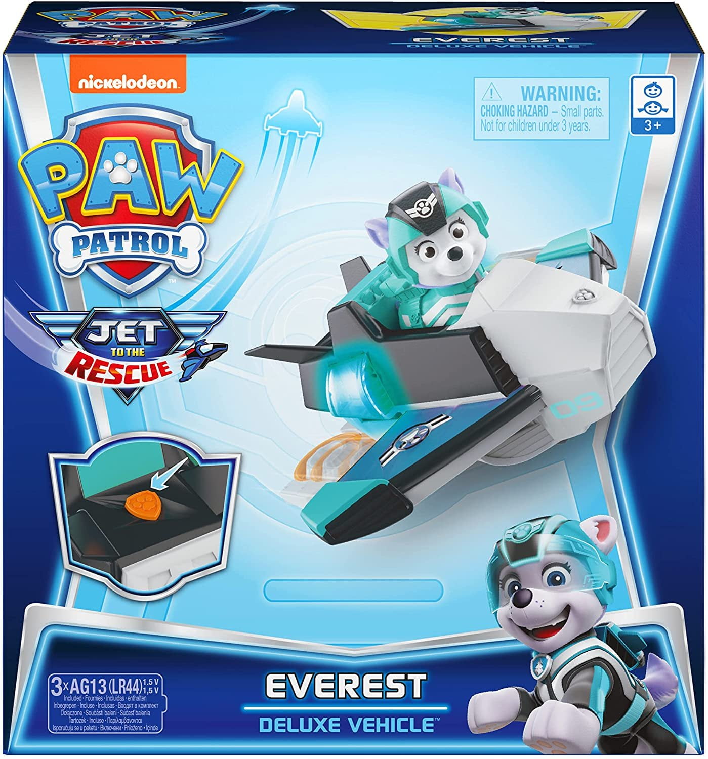 Paw Patrol, Jet to The Rescue Everest Deluxe Transforming Vehicle with Lights and Sounds
