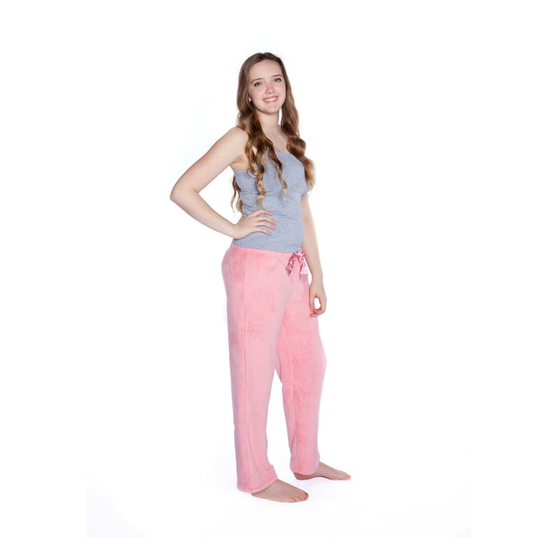 Big Feet Pjs Warm and Cozy Pink Plush Pajama Pants Bottoms 