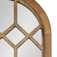 thumbnail image 3 of Kate and Laurel Gilcrest Farmhouse Wood Framed Windowpane Arched Mirror, 18 x 47, Rustic Brown, Decorative Mirror with Window Inspired Fretwork Overlay for Rustic Home Decor, 3 of 7