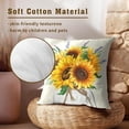 thumbnail image 2 of Sunflower Throw Pillow Covers 20x20 Inch Purple Yellow Summer Vase Floral Decorative Pillow Case Cotton Linen Cushion Cover Set of 2, Outdoor Sofa Couch Farmhouse Home Decor, 2 of 6