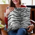 thumbnail image 5 of Plutus Brands Black and White Zebra Animal Faux Fur Luxury Throw Pillow, 5 of 5