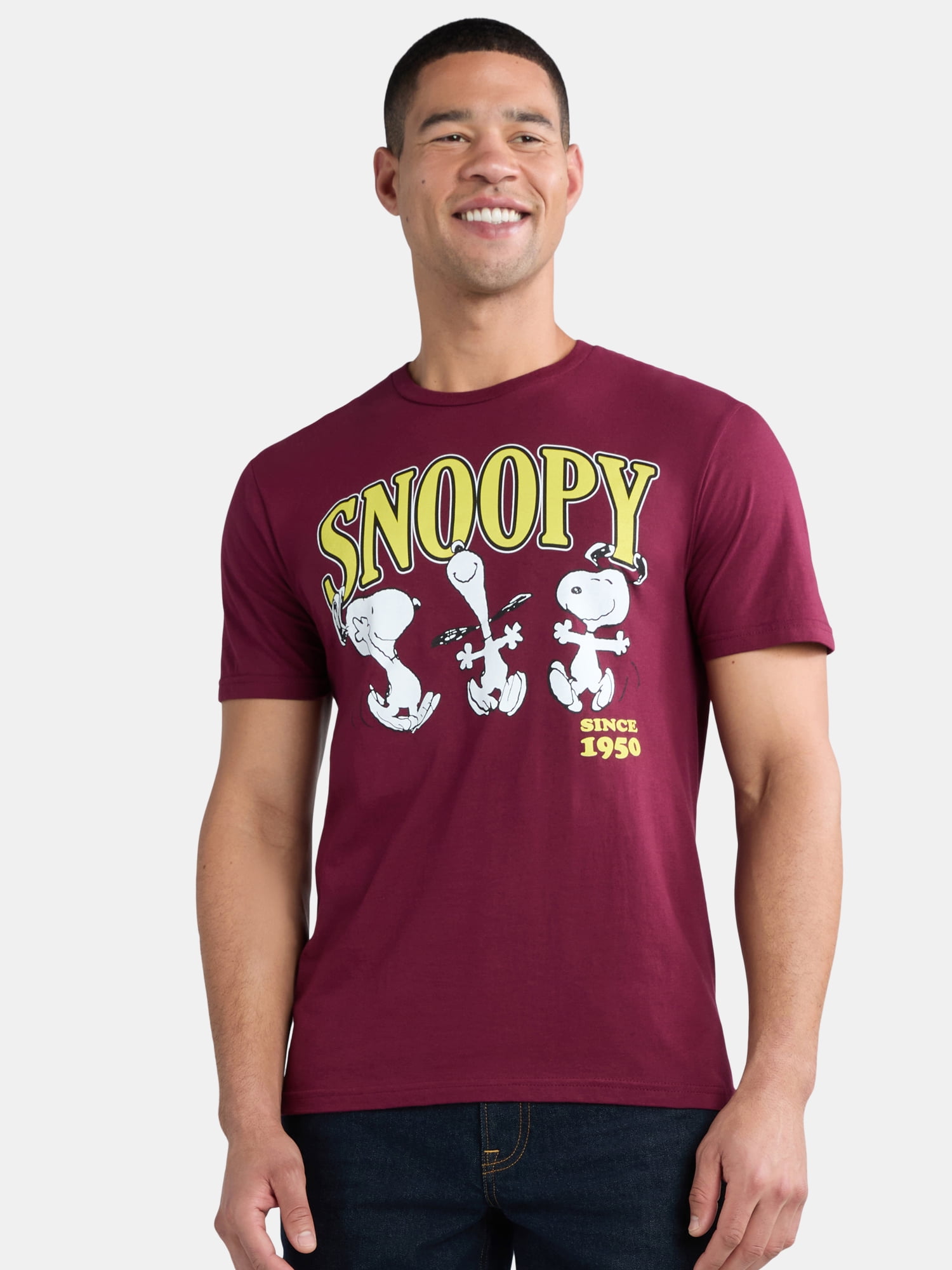 Peanuts Men’s & Big Men’s Graphic Tees, 2-Pack, Sizes S-3XL