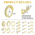 thumbnail image 2 of 21pcs Elegant Nose Ring Set for Women and Men - 20G Surgical Steel, Heart-Shaped Hoops & Star CZ L-Shaped Studs, Versatile Screw-Back Piercing Jewelry for All Occasions, 2 of 6