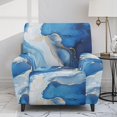 thumbnail image 2 of Kuiaobaty Marble Print Recliner Chair Cover Heavy Duty Reclining Sofa Slipcover Breathable Recliner Couch Cover Washable Reclining Slipcover with Pocket for Pets Kids, 2 of 8