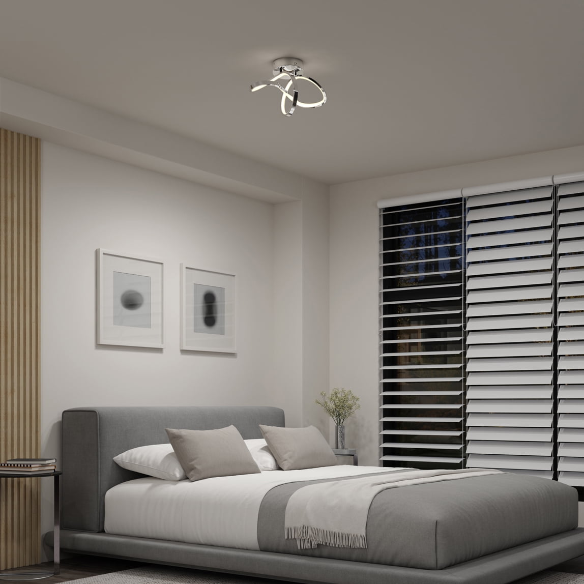 Artika Loop Flush Mount Light 3 CCT Chrome