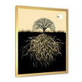 thumbnail image 2 of Designart 'Tree Silhouette With Underground Roots' Traditional Framed Art Print, 2 of 4