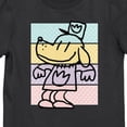 thumbnail image 7 of Dog Man Character Outline Youth Girl's Black Crew Neck Short Sleeve T-shirt-Small, 7 of 7