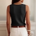 thumbnail image 3 of Sleeveless Sweater Tops for Women 2026 Summer Dressy Ribbed Tank Tops Spring Business Casual Work Shirts Blouses, 3 of 4