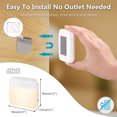 thumbnail image 6 of USB Rechargeable Battery Night Light Indoor,Stick-on Motion Sensor Puck Night Lights-No Need Plug Into Wall, Mini Motion Sensor Closet Lights for Stair Hallway Bedroom Toilet Cabinet, 6 of 7