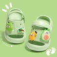 thumbnail image 6 of WUANDIXFA Toddler Shoes Clogs Slide Sandals for 0-8yrs Kids Unisex for Girls and Boys Garden Shoes Cartoon Slides Slip-Resistance Sandals Beach Pool Slippers (Green, 6.5), 6 of 7