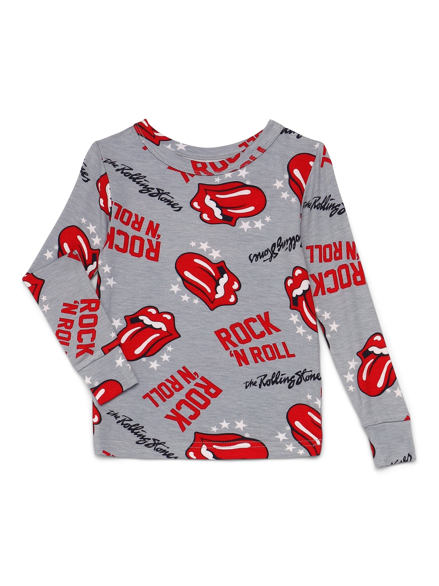 The Rolling Stones Toddler Unisex Long Sleeve Top and Pants, 2-Piece Pajama Set, Size 12M-5T
