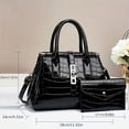thumbnail image 6 of MICHROE Luxury Crocodile Print Satchel  Fashion Top Handle Tote Bag  Women‘s Casual Handbag  Shoulder Bag & Clutch Purse, 6 of 7