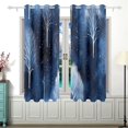 thumbnail image 2 of Winter Trees Curtains Grommet Black Out 63 Inch Length Curtain Drapes for Bedroom Living Room 2 panels set, 2 of 5